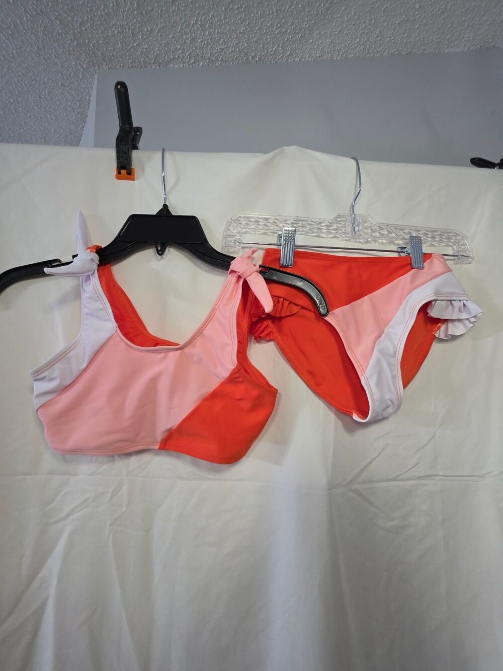 L*Space Lizzie Sunburst Bikini Set Girls M Orange Two Piece